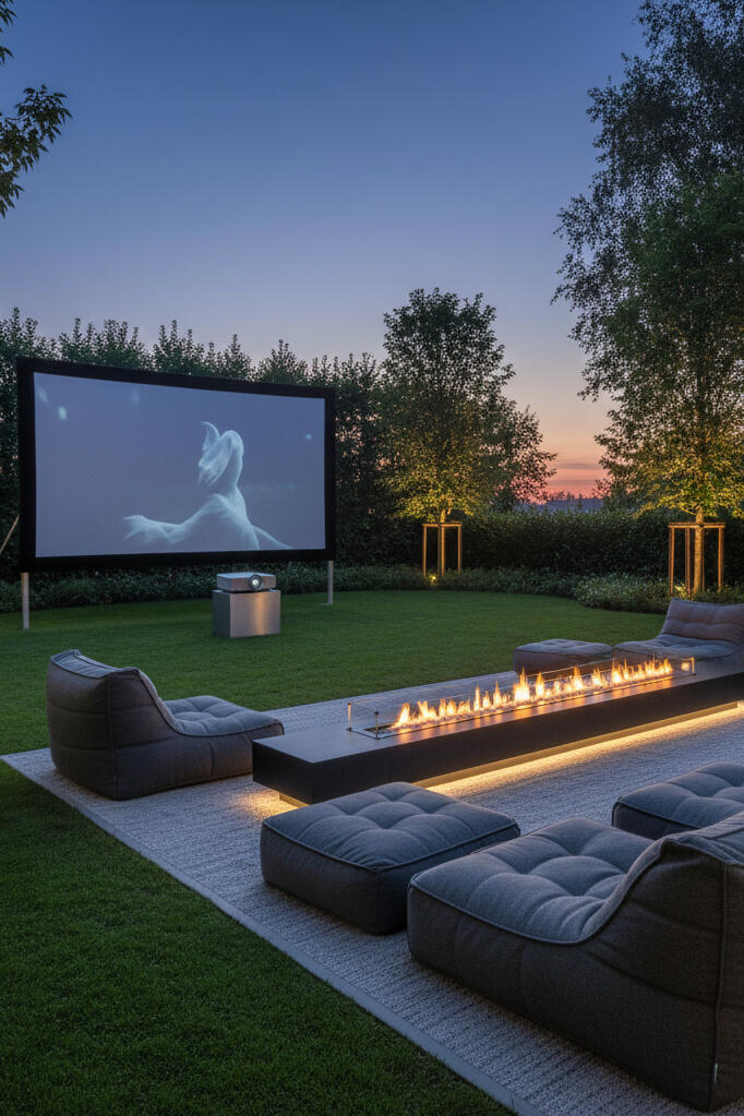 Luxury Outdoor Cinema &amp; Movie Night Lounge Setup Ideas