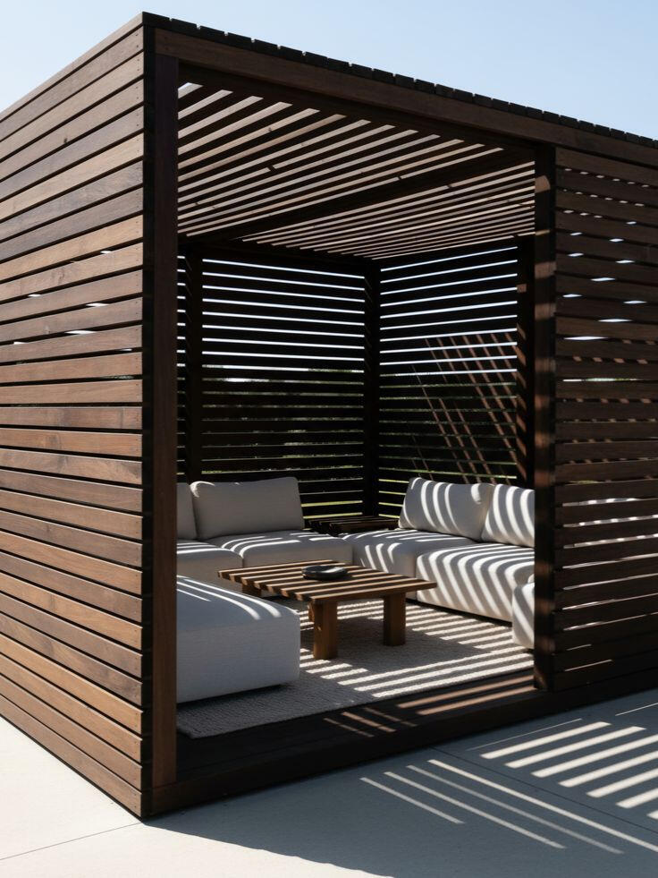 Minimal Slatted Pergola